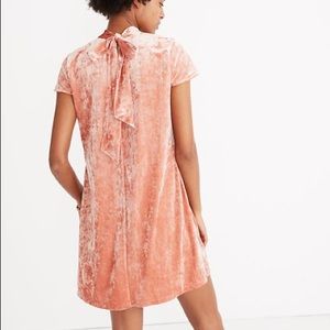 Madewell Crushed Velvet Mockneck Dress Size Small